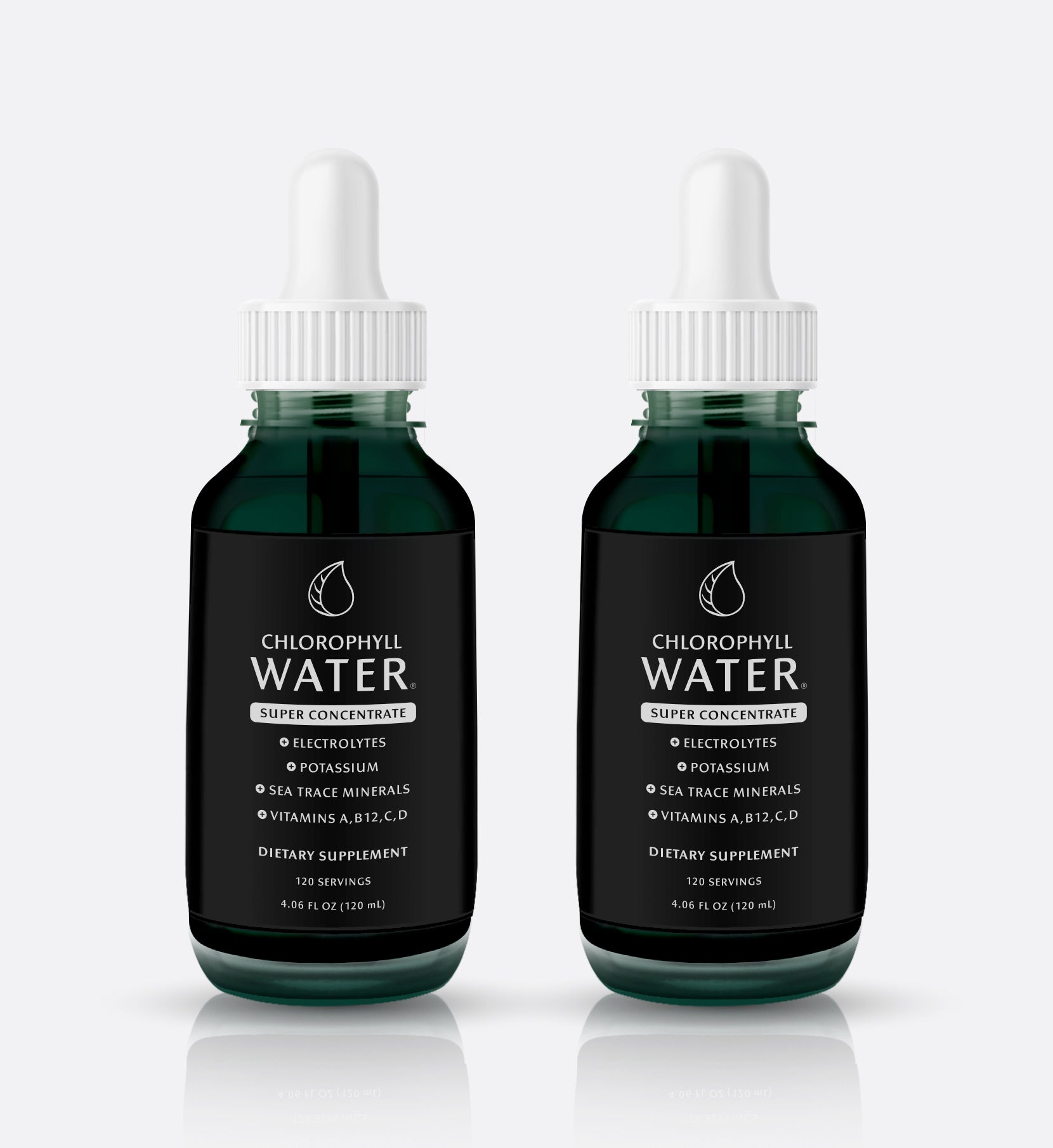 2 Pack: Chlorophyll Water Drops: SUPER CONCENTRATE Liquid Chlorophyll (240 Servings) with Electrolytes and Vitamins by Chlorophyll Water