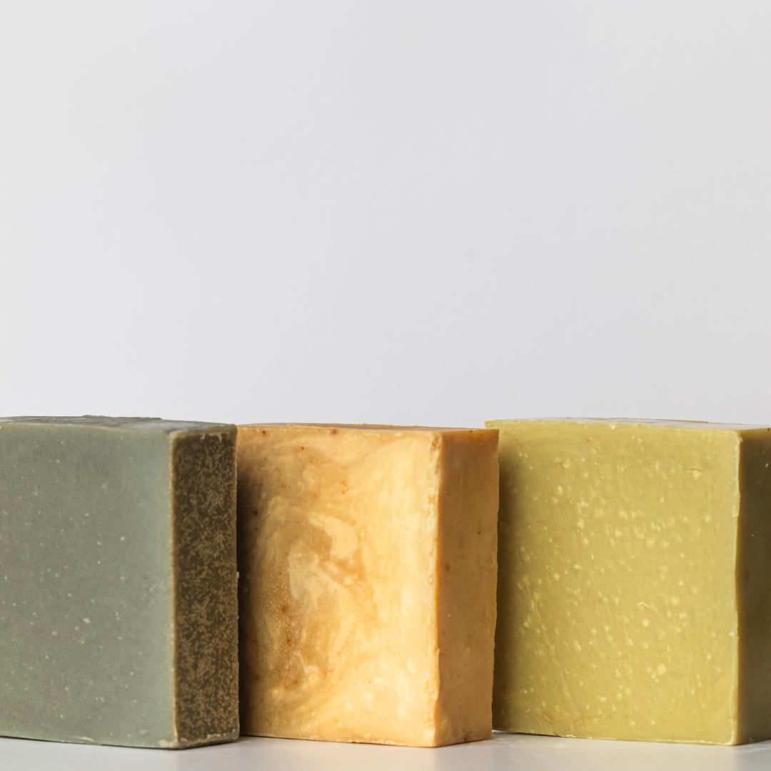 Ayurvedic Soap Box: Neem Soap , Turmeric Soap, & Charcoal Soap Trio by Green-Beauty Co