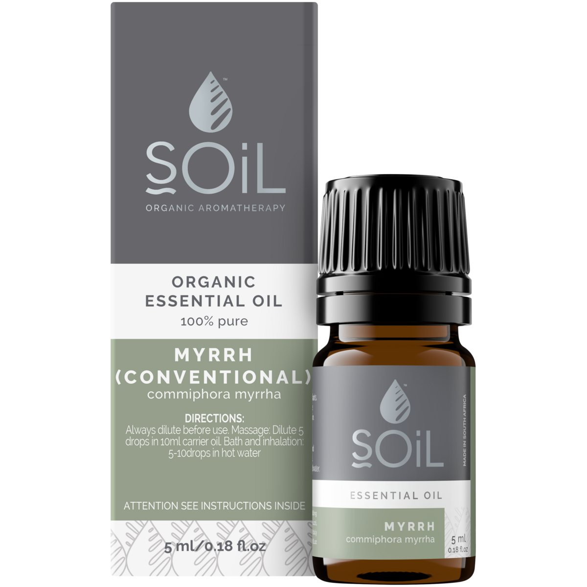 Myrrh Oil Conventional (Commiphora Myrrha) 5ml by SOiL Organic Aromatherapy and Skincare