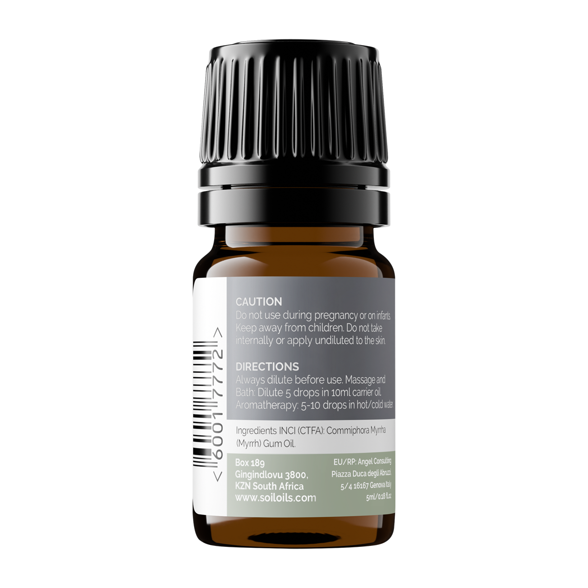 Myrrh Oil Conventional (Commiphora Myrrha) 5ml by SOiL Organic Aromatherapy and Skincare
