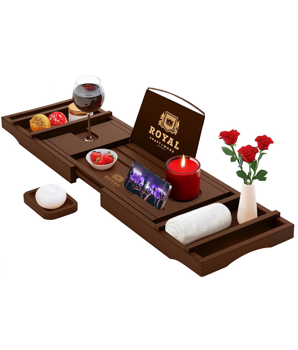 Bathtub Reading Tray Brown Color