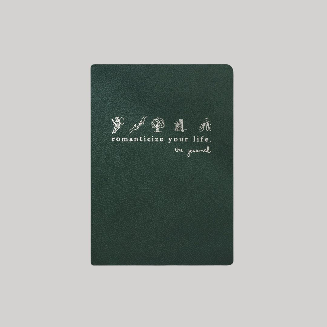 Cover of the Romanticize Your Life Journal with luxe pebble-texture design.