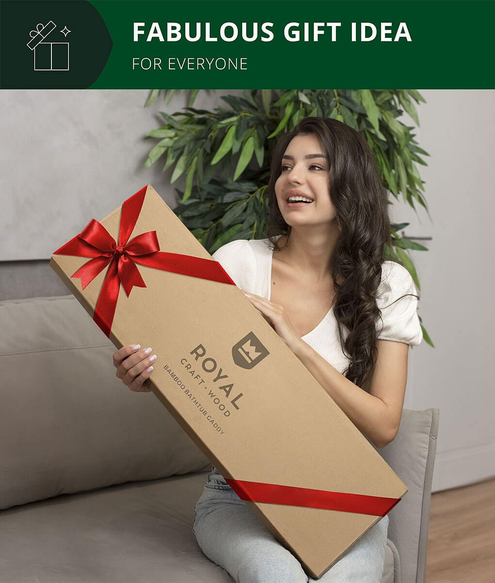 Bath Desk Tray Black by Royal Craft Wood