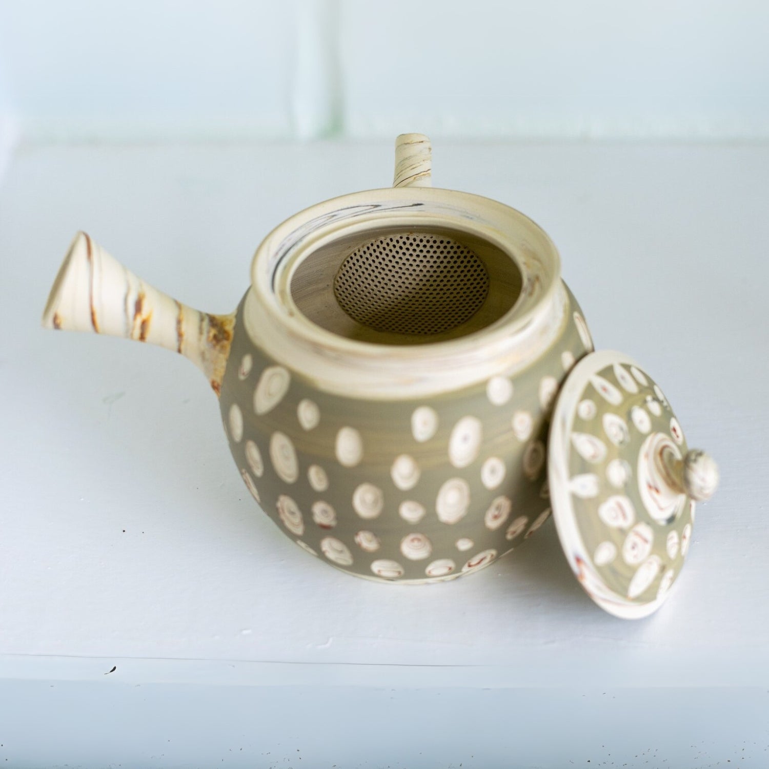 Japanese Kyusu Set - Teapot with Filters (370ml) and Two Cups by Aprika Life