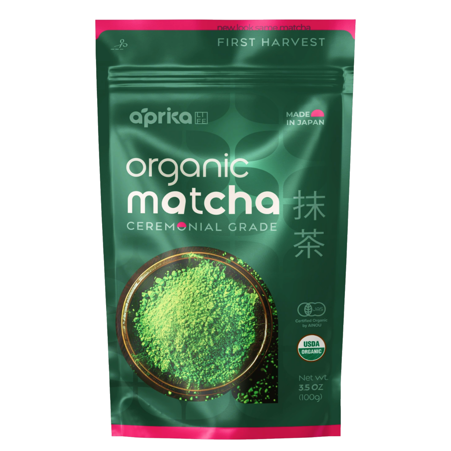 Organic Japanese Ceremonial Grade Matcha Green Tea Powder by Aprika Life