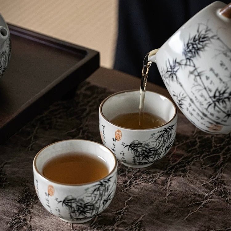 Bamboo Forest Ceremonial Gongfu Tea Set with Gift Box