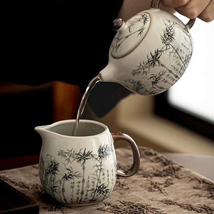 Bamboo Forest Ceremonial Gongfu Tea Set with Gift Box